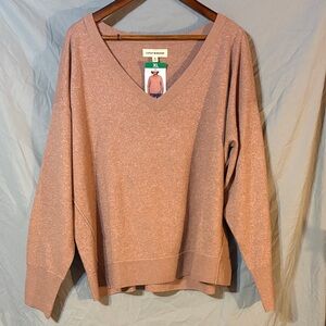 Lucky Brand Women's V-Neck Brown Sweater NWT